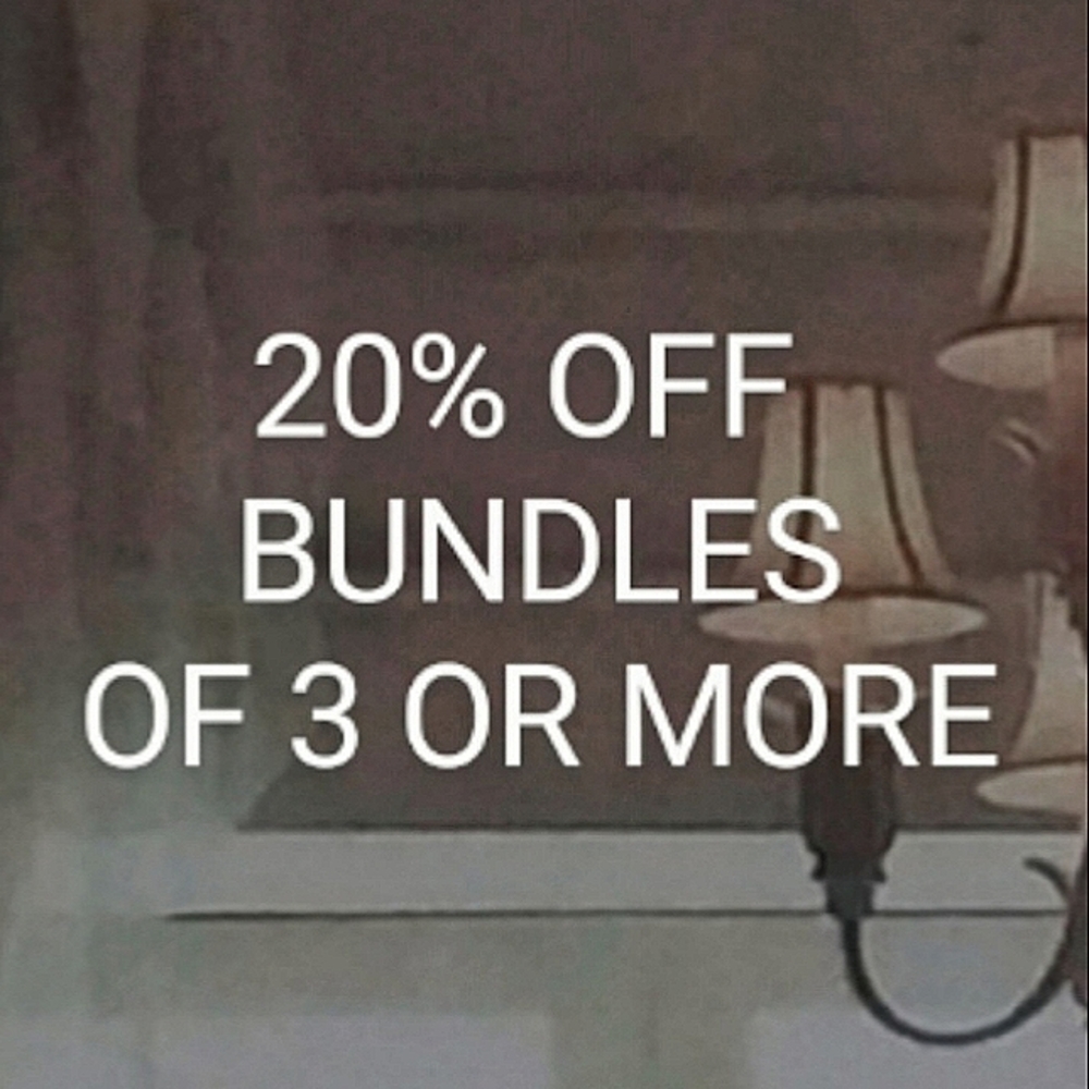 BUNDLE 3+ ITEMS FOR AN AUTOMATIC 20% DISCOUNT!!